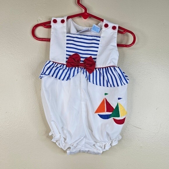 Small steps vintage sailor romper 3-6 months - Picture 1 of 7